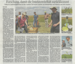 Feldtag im Elm: mit Landwirten und Forschenden in unserem Landschaftslabor in Niedersachsen (24.07.2024)